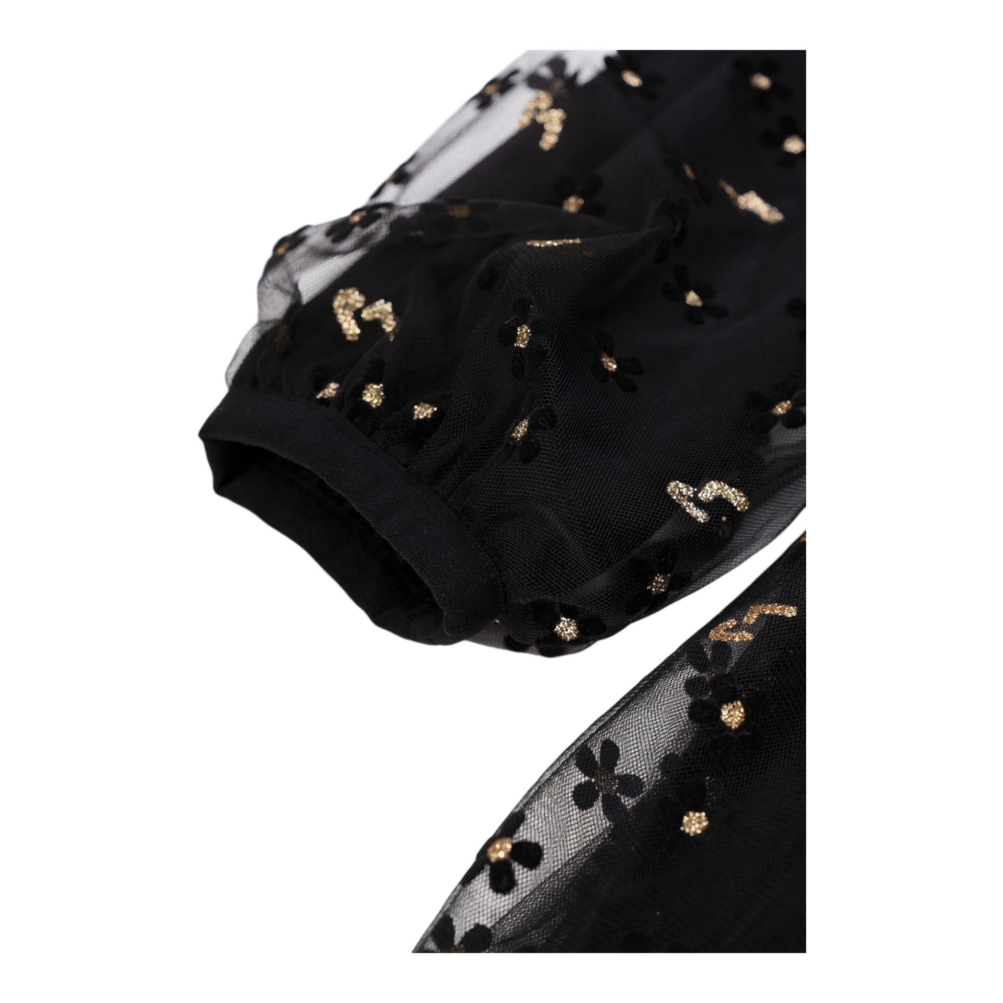 LIU JO abito manica lunga tinta unita in tulle Nero per Bambina KF4102X NERO LIU JO 