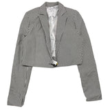 Gaelle Weiß/Schwarz gestreifte kurze Jacke für Mädchen