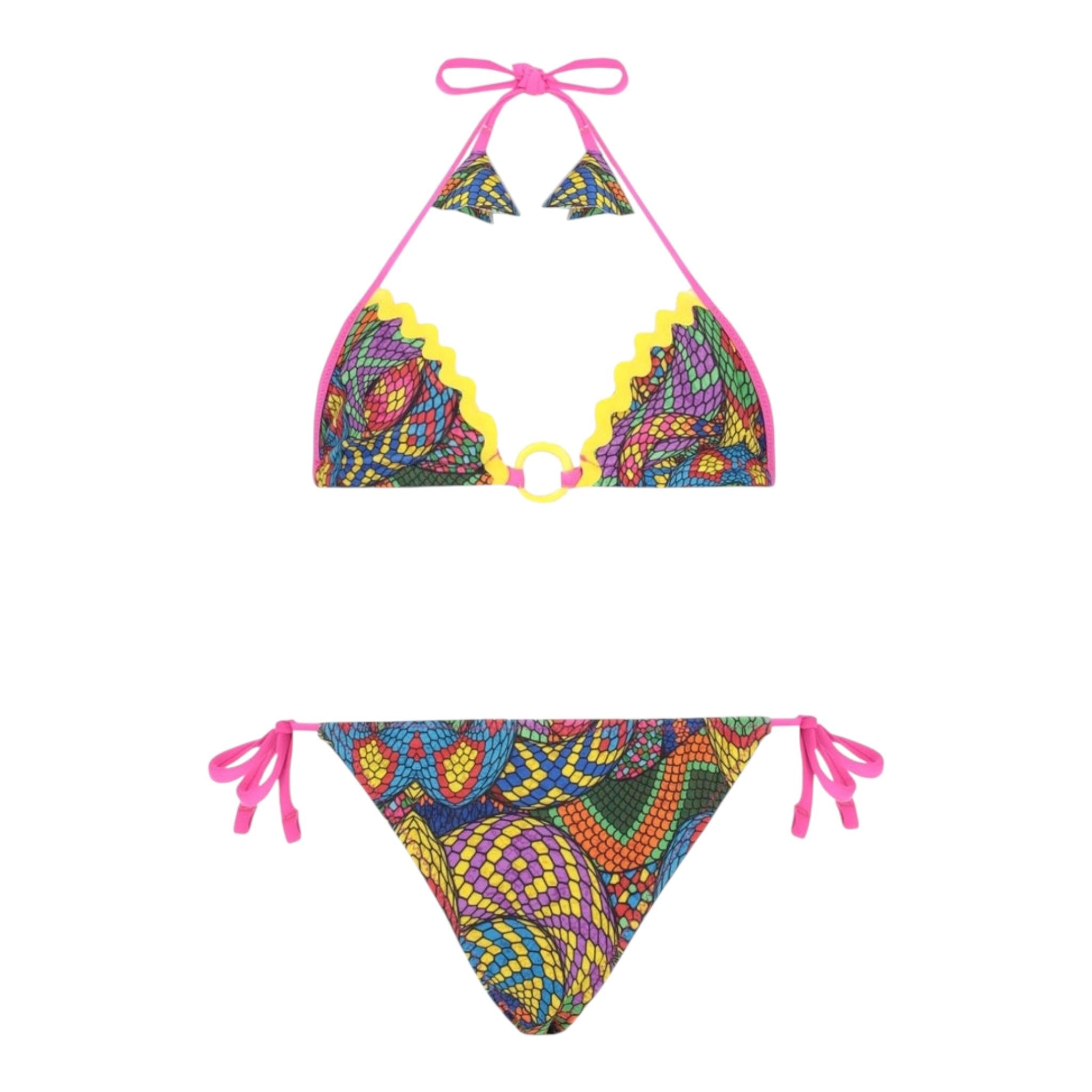 4Giveness Costume 2 Pezzi Triangol-Slip Multicolor per Bambina 125GBWBK5102 MULTICOLOR 4GIVENESS 