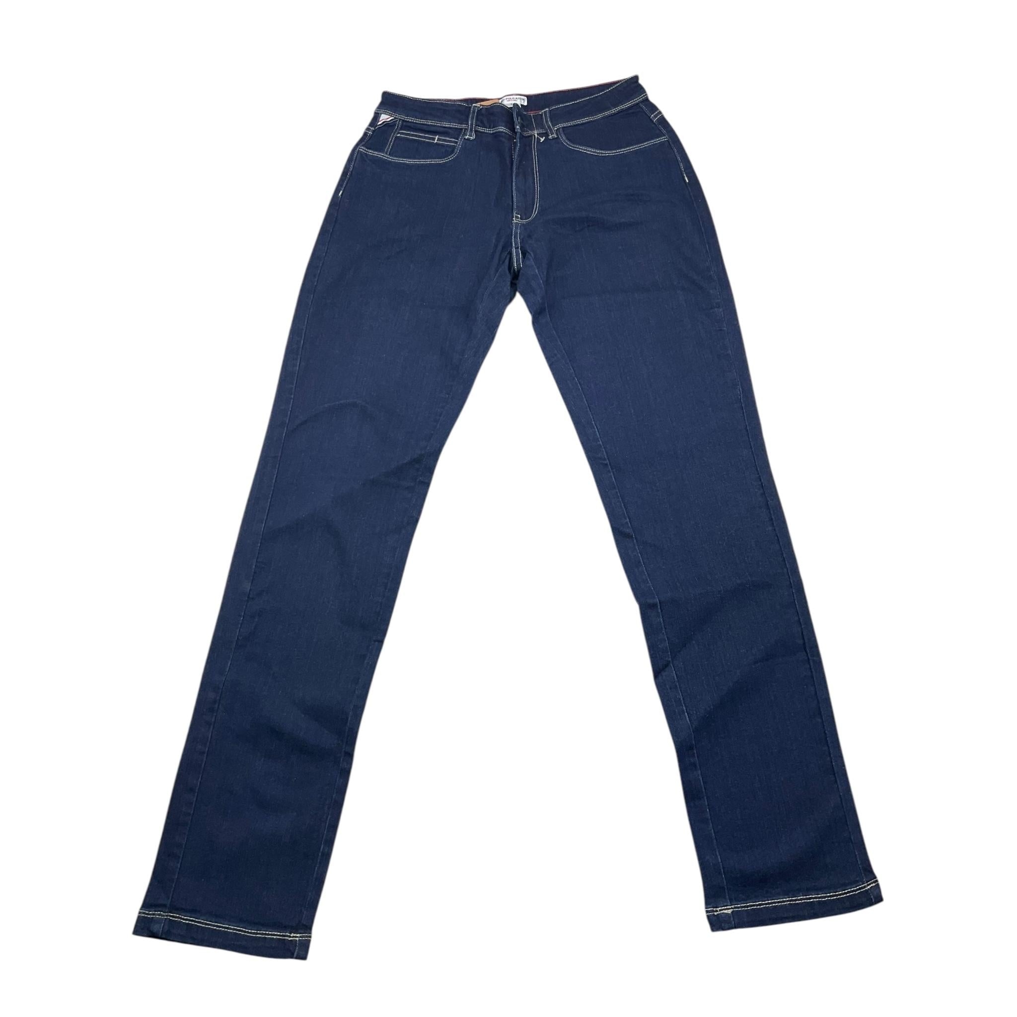 U.S. POLO jeans tinta unita con 5 tasche Blu per Bambino US40548 BLU U.S. POLO 