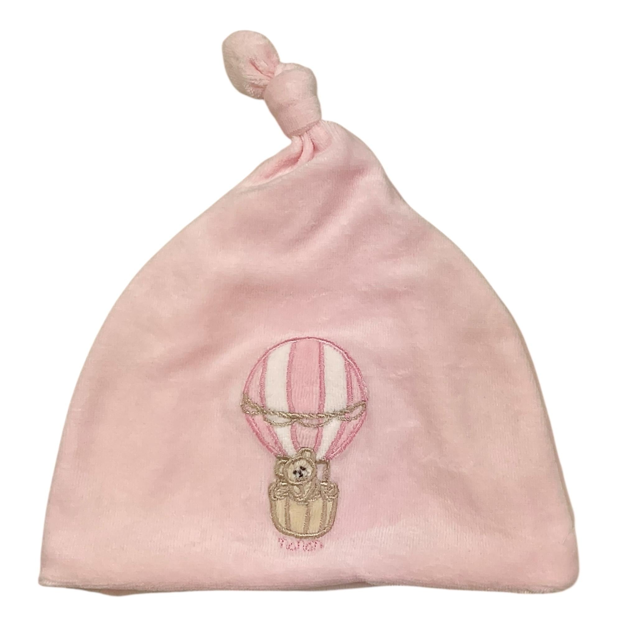 NANAN cappello tinta unita con stampa in velluto Rosa per Neonata I24053PCR ROSA NANAN 