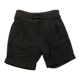 Never Too Einfarbige Bermuda-Shorts mit elastischem Bund in Schwarz für Neugeborene