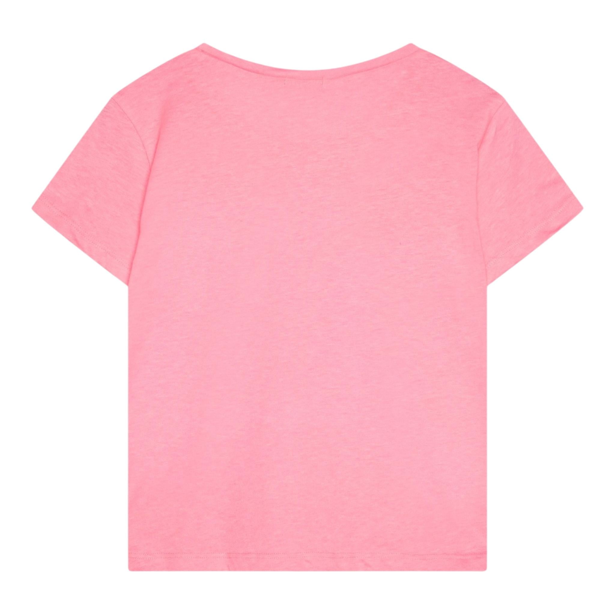Billieblush T-Shirt Tinta Unita con Stampa Paillettes per Bambina U20950 ROSA BillIEBLUSH 