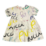 Emilio Pucci Halbarmkleid Fantasy Print Weiß für Baby Mädchen