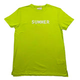Dondup Einfarbiges T-Shirt mit Rundhalsausschnitt und kontrastierendem Aufdruck Grün für Mädchen