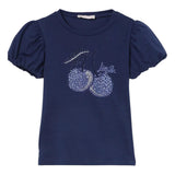 Liu Jo T-Shirt Girocollo Tinta Unita con Stampa per Neonata KA5041NX BLU LIU JO 