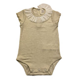 Caffe‘ D‘Orzo Bodysuit mit halben Ärmeln, einfarbig, Gold für Neugeborene