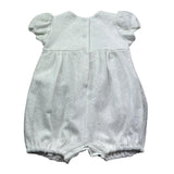 Le Bebe Pagliaccetto Mezza Manica Tinta Unita con Ricami per Neonata LBG6337 BIANCO LE BEBE 