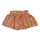 Mefui Einfarbige Shorts mit Muster und elastischer Taille Mehrfarbig für Mädchen