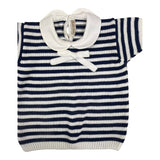 Little Bear Baby-Jungen Weiß/Blau Jersey-T-Shirt-Set