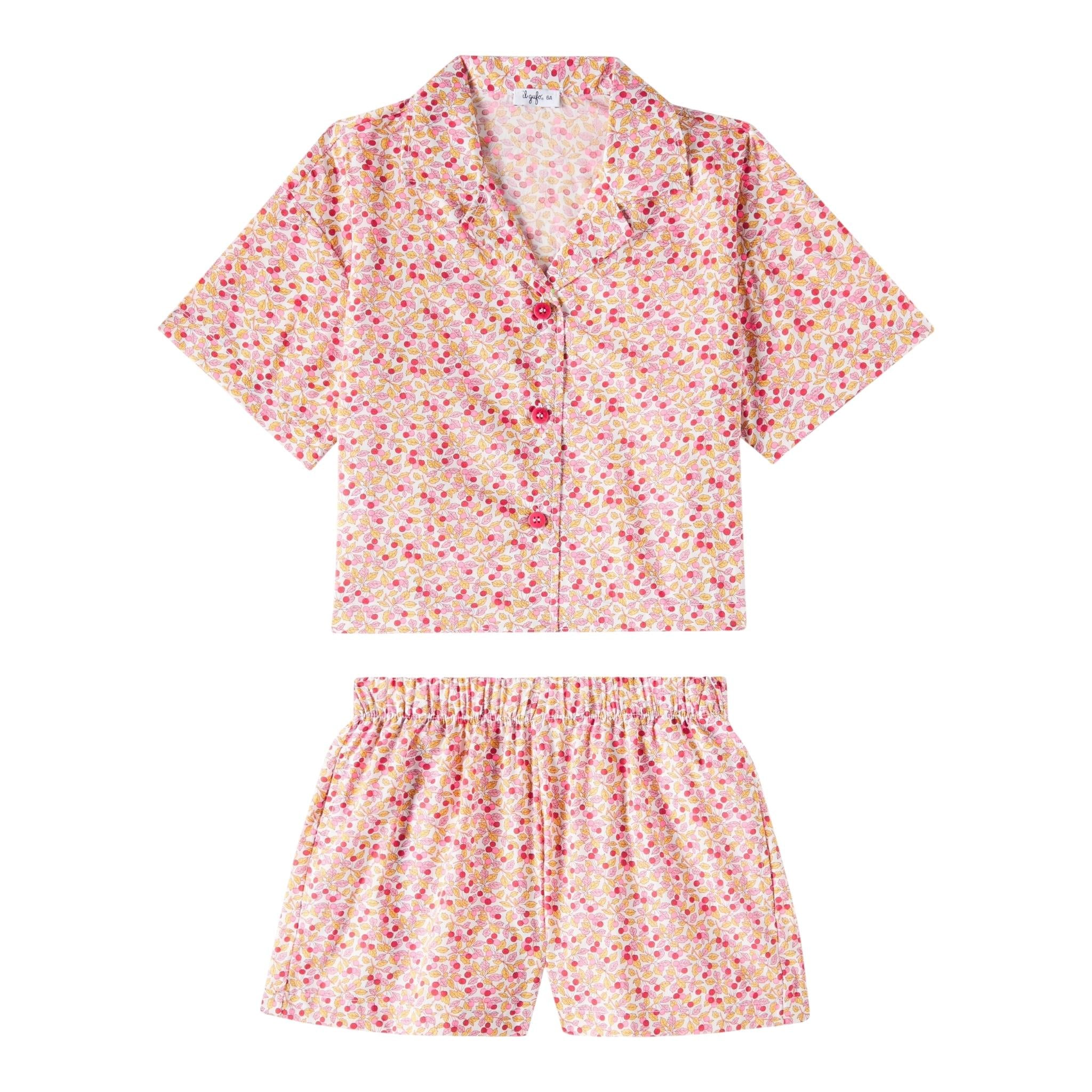 Il Gufo Completo 2 Pezzi Camicia-Short per Bambina P25DP489C4139 BIANCO/ROSA IL GUFO 