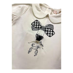 LIU JO shirt girocollo tinta unita con stampa in contrasto Panna per Neonata HF4078XXX PANNA LIU JO 