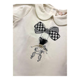 LIU JO shirt girocollo tinta unita con stampa in contrasto Panna per Neonata HF4078XXX PANNA LIU JO 