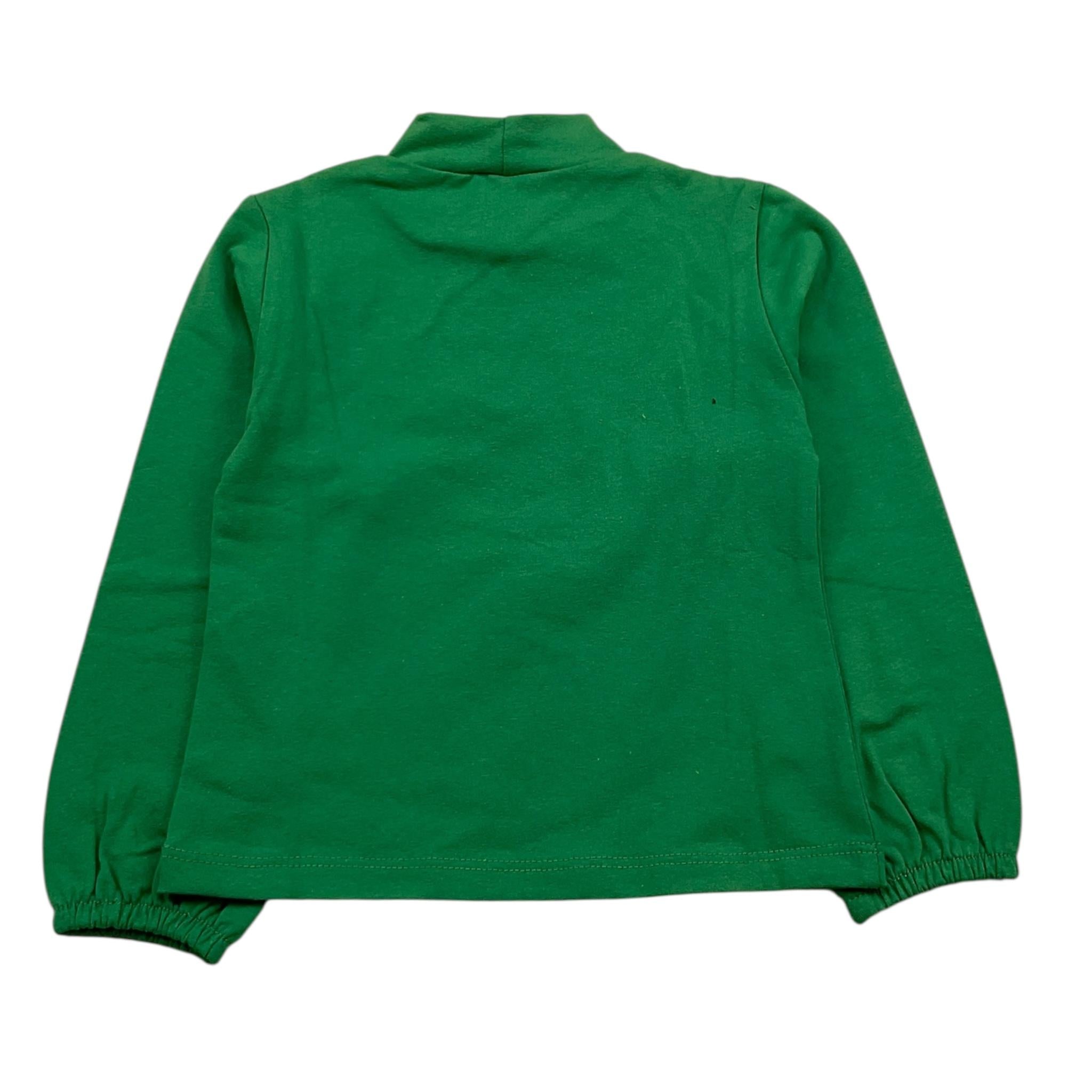 M+E' shirt tinta unita mezzo collo Verde per Bambina UE0496 VERDE M+E' 