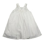 Simonetta Abito Giromanica Tinta Unita con Ricami Logo per Bambina SW1A22P0518 BIANCO SIMONETTA 
