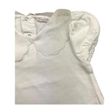 Le Bebe‘ Schlichtes weißes T-Shirt mit Kragen für Baby-Mädchen