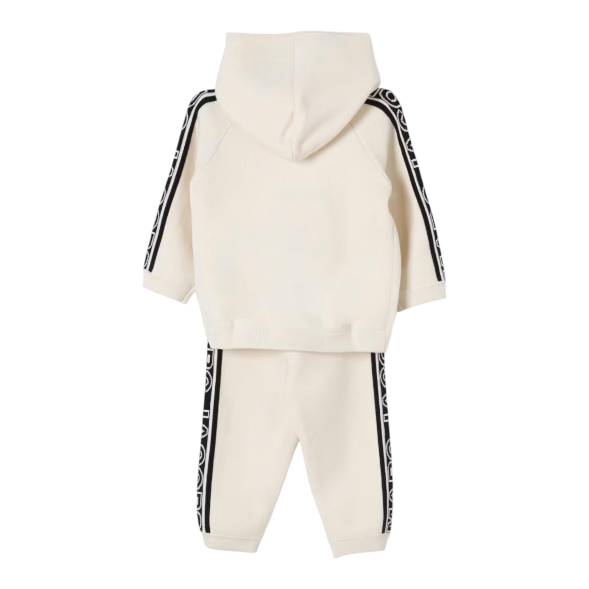 MARC JACOBS completo 2 pezzi felpa-pantalone tinta unita Panna per Neonato W60376 PANNA MARC JACOBS 