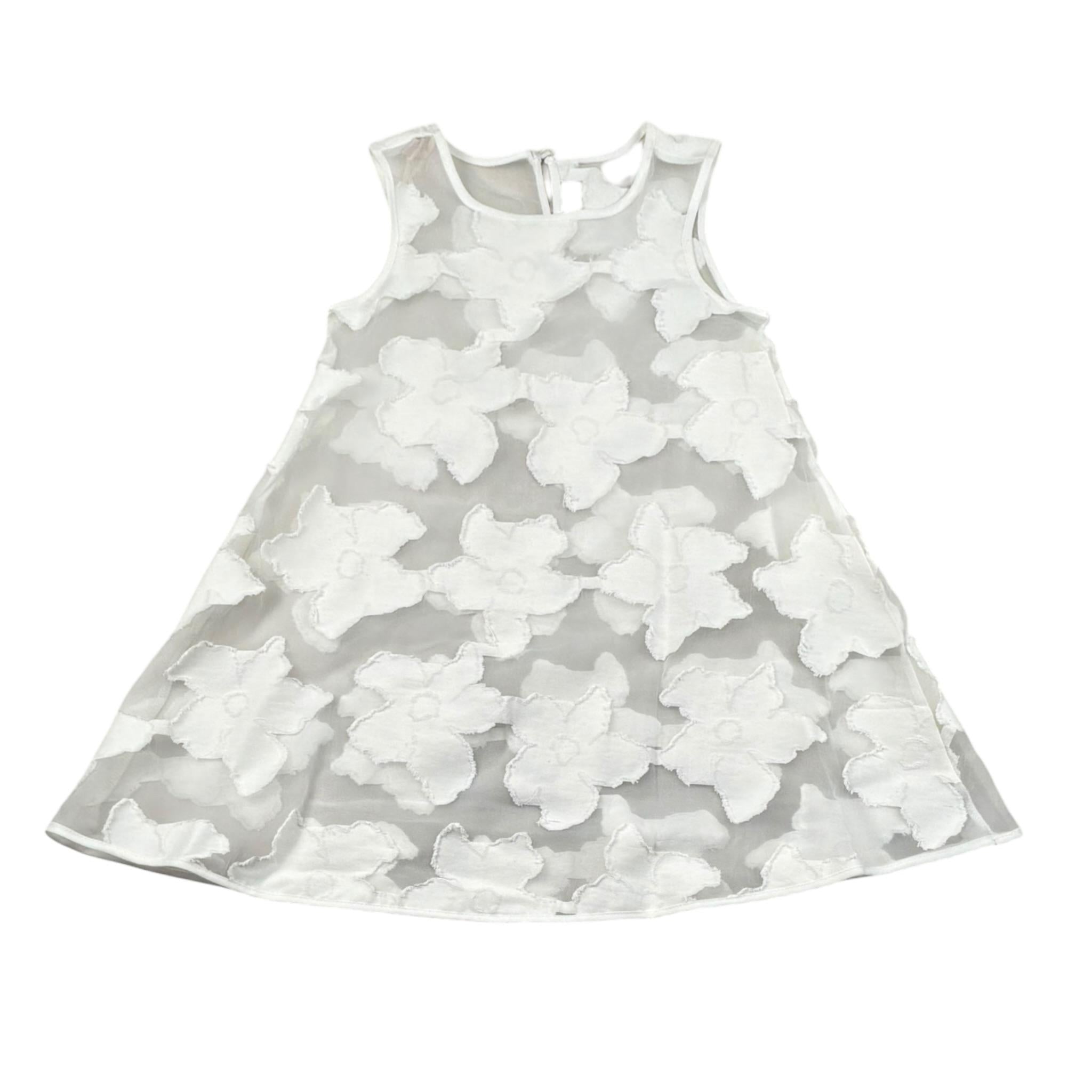 Please Abito Tinta Unita con Sottoveste per Bambina AB043384G73 BIANCO PLEASE 