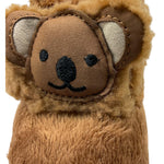 UGG stivali tinta unita in pelliccia con applicazione orso Marrone per Neonata 1121047 MARRONE UGG 