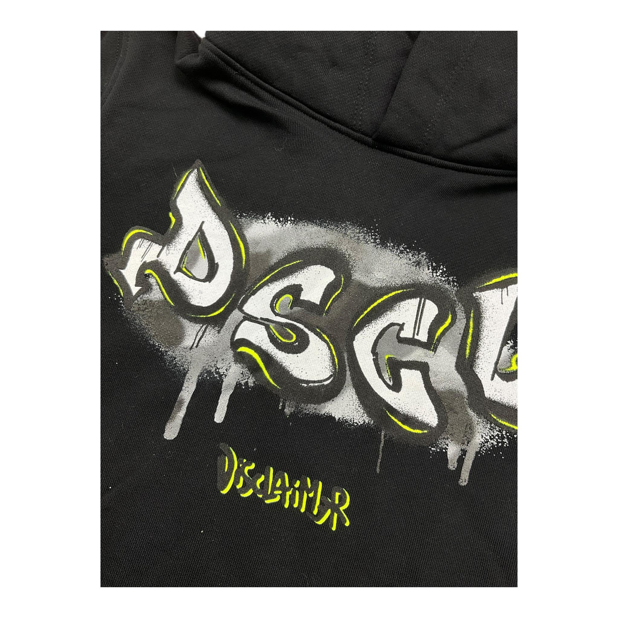 DISCLAIMER felpa tinta unita con cappuccio e stampa Nero per Bambino 24IDK58234X NERO DISCLAIMER 