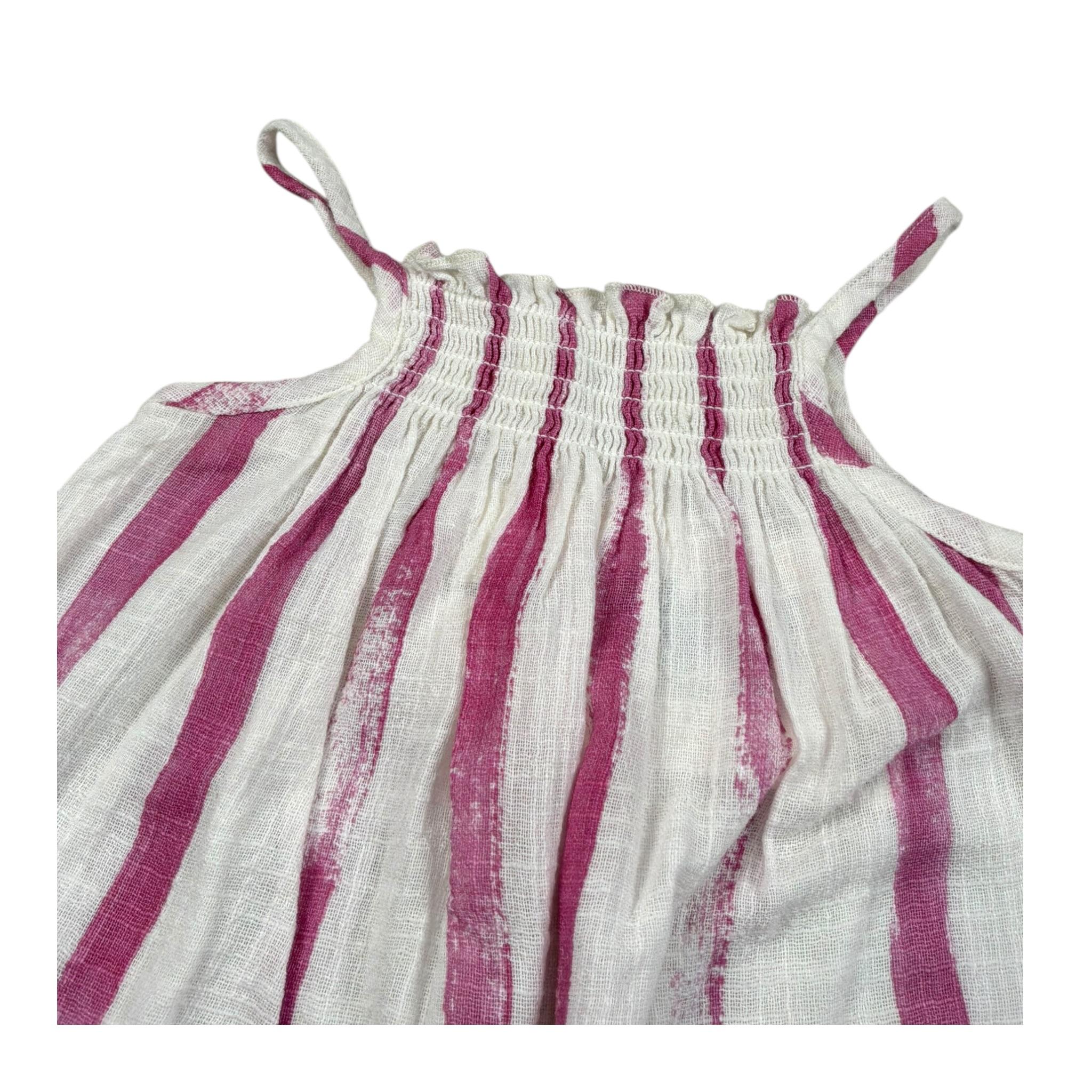 Play Up Salopette Fantasia A Righe per Neonata PA022AQ11503 BIANCO/ROSA PLAY UP 