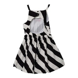 Pinko Zweifarbiges Kleid mit Trägern und weiß/schwarzem Streifenmuster für Mädchen