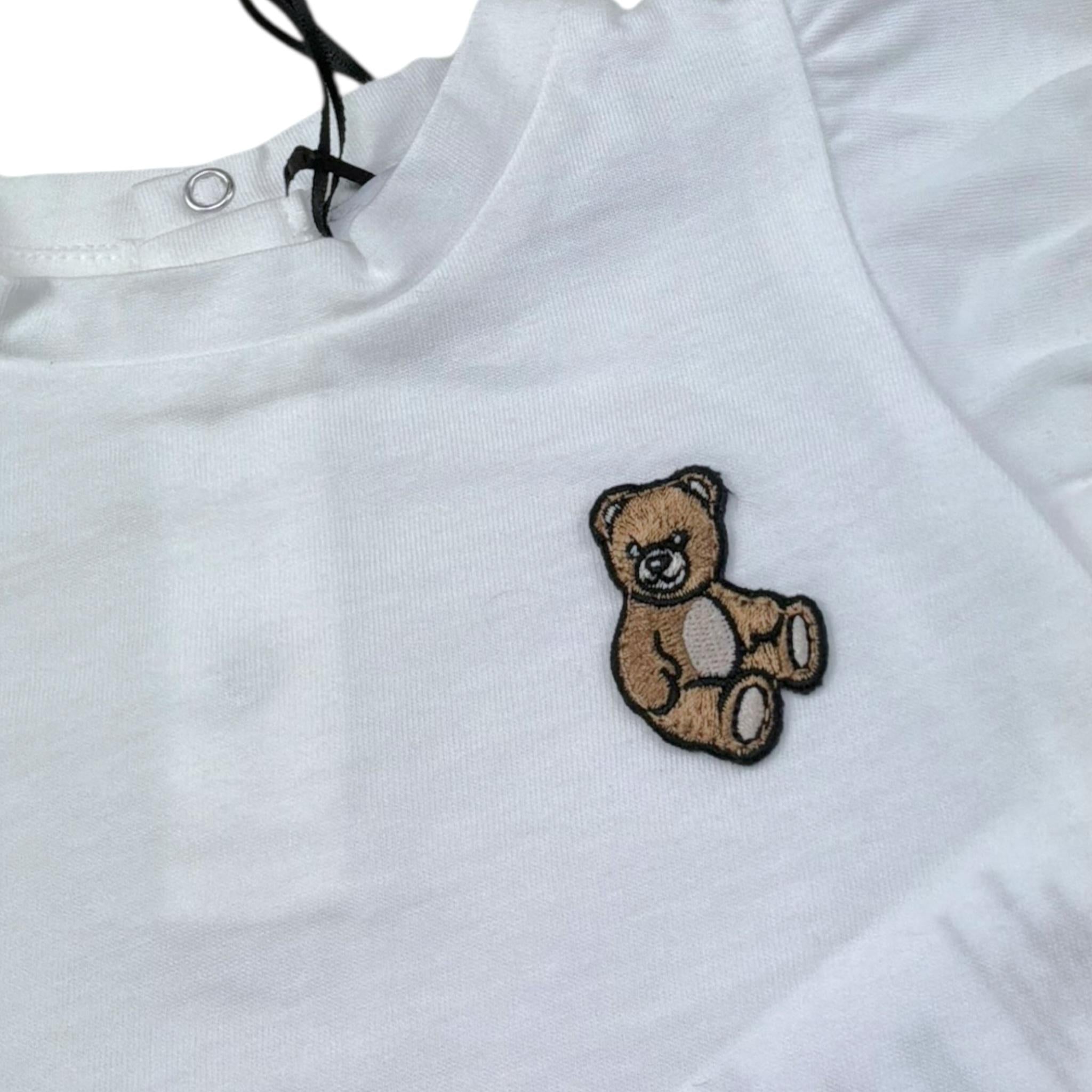 Moschino Completo 2 Pezzi T-Shirt-Gonna Bicolore per Neonata MDG01R BIANCO/AZZURRO MOSCHINO 