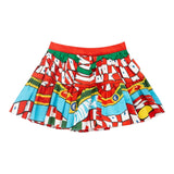 Dolce &amp; Gabbana Roter Rock mit Fantasy-Print und verstellbarer Taille für Mädchen