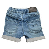 Boss Bermuda Denim Einfarbig Elastische Taille Blau Für Baby