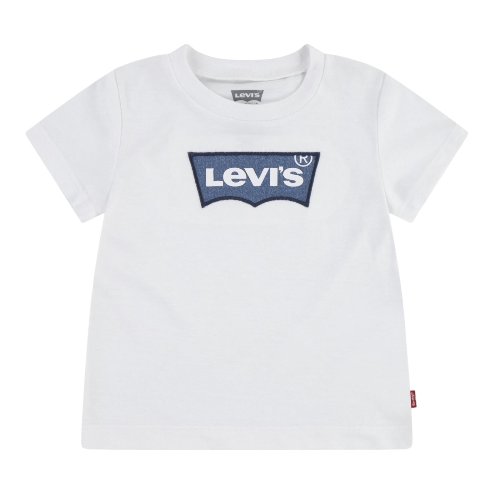 Levi'S T-Shirt Girocollo Tinta Unita con Logo per Neonato 6EM318 BIANCO LEVI'S 