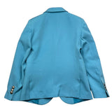 Machen Sie eine einreihige blaue einfarbige Jacke für Jungen