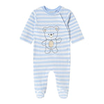 Mayoral Tutina Manica Lunga Fantasia A Righe Azzurro per Neonato 1709UX AZZURRO MAYORAL 