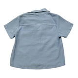Never Too Baby-Jungen Hemd, halblang, einfarbig, Hellblau