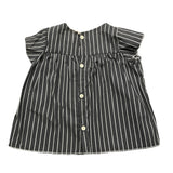 Dou Dou Shirt Halbarm Streifenmuster Grau Für Baby Mädchen