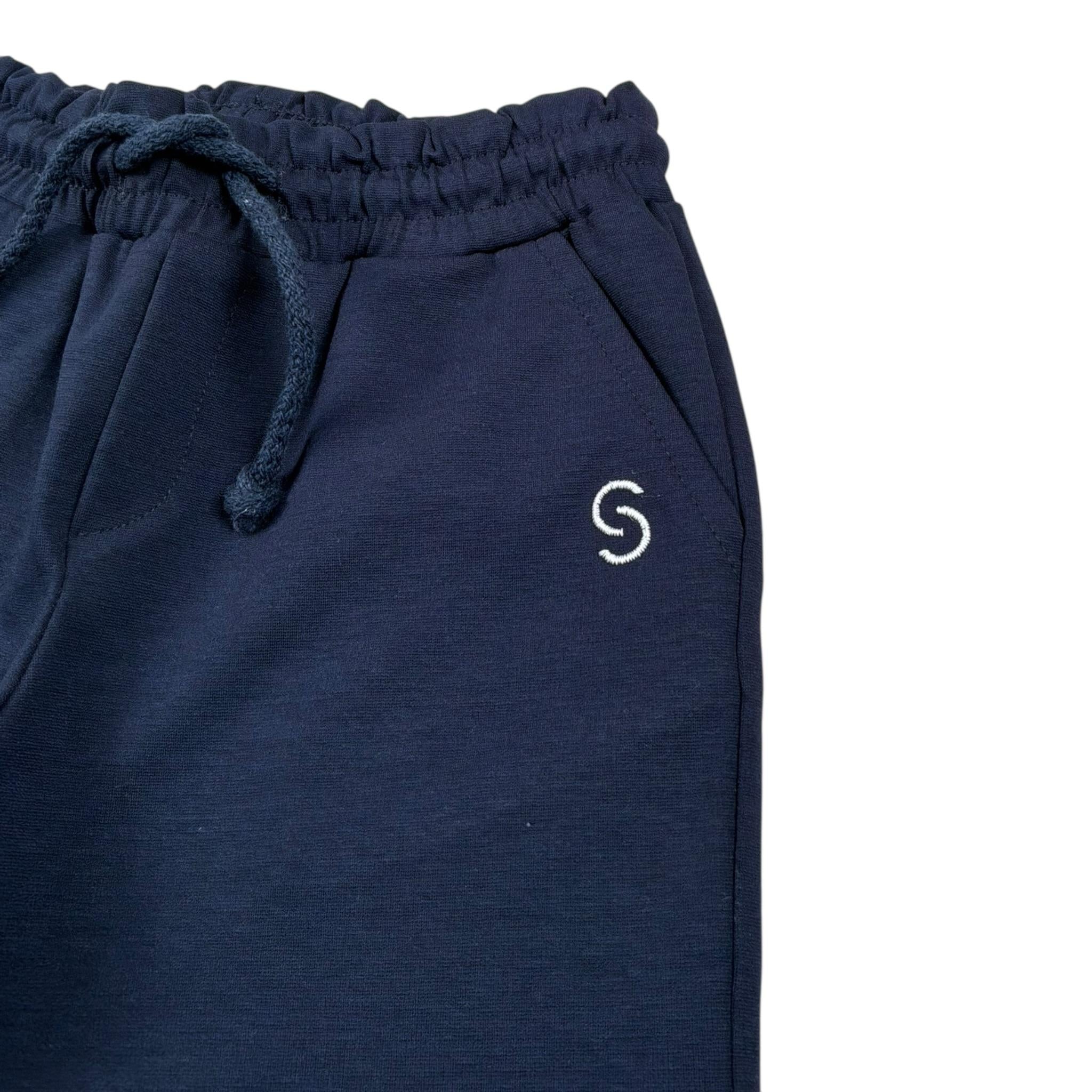 Siviglia Pantalone Tinta Unita con Elastico In Vita per Bambino SVNPT17312J BLU SIVIGLIA 