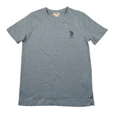 U.S. Polo Assn T-Shirt Girocollo Tinta Unita con Logo per Bambino US41554007 AZZURRO U.S. POLO ASSN 