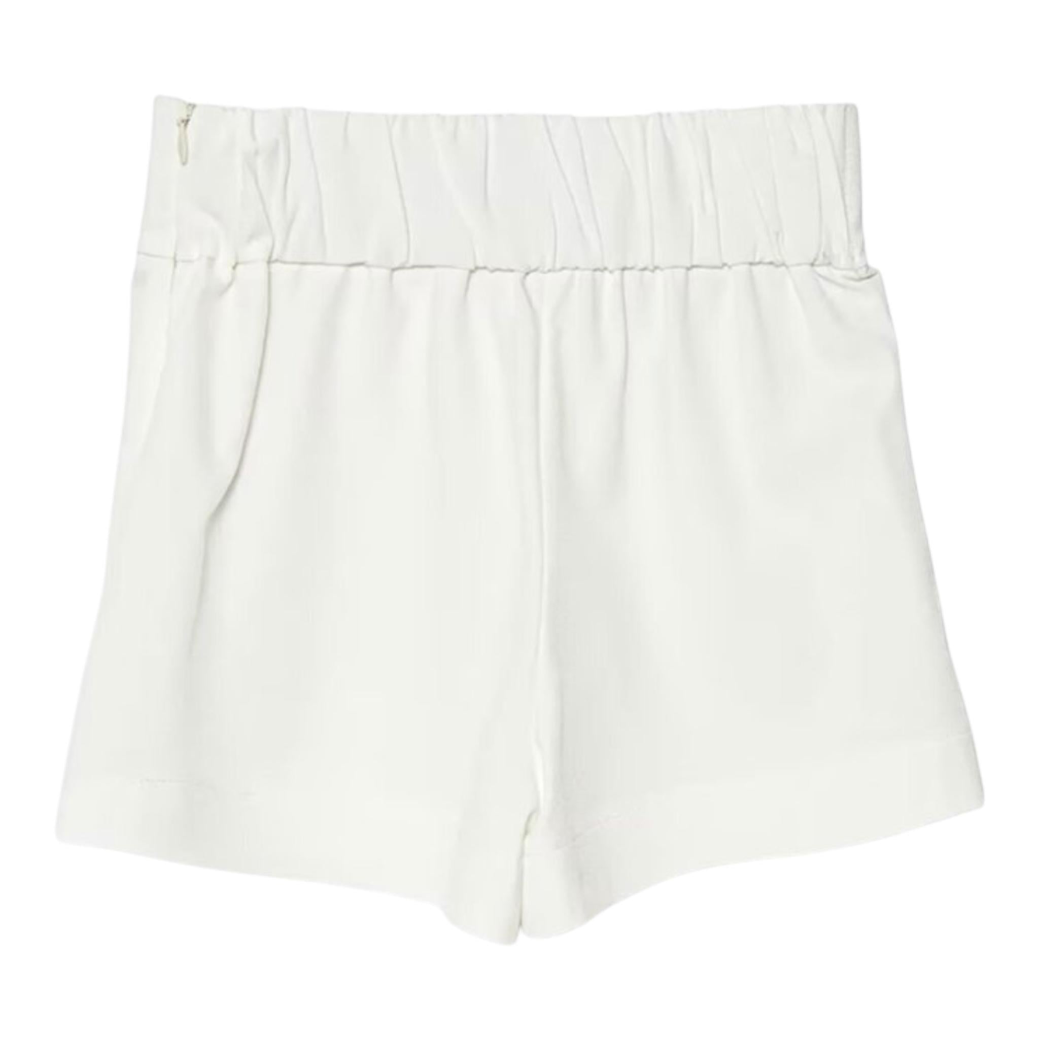 Patrizia Pepe Short Tinta Unita con Elastico In Vita per Bambina 7P0383 BIANCO PATRIZIA PEPE 