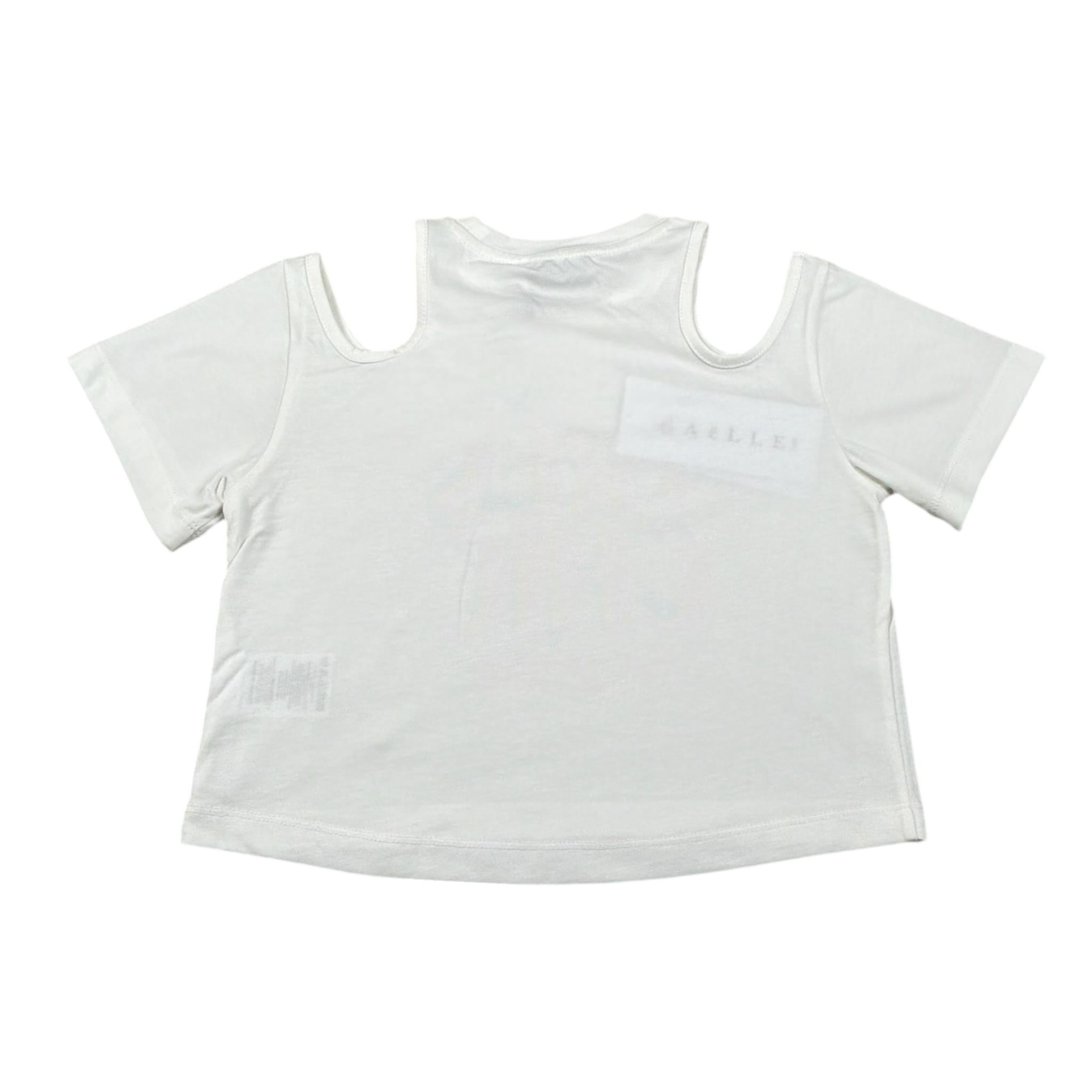 Gaelle T-Shirt tinta unita con Stampa Bianco per Bambina 2746MY00472 BIANCO GAELLE 