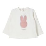 LIU JO felpa chiusa girocollo tinta unita con stampa  Panna per Neonata HF4039X PANNA LIU JO 