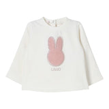 LIU JO felpa chiusa girocollo tinta unita con stampa  Panna per Neonata HF4039X PANNA LIU JO 