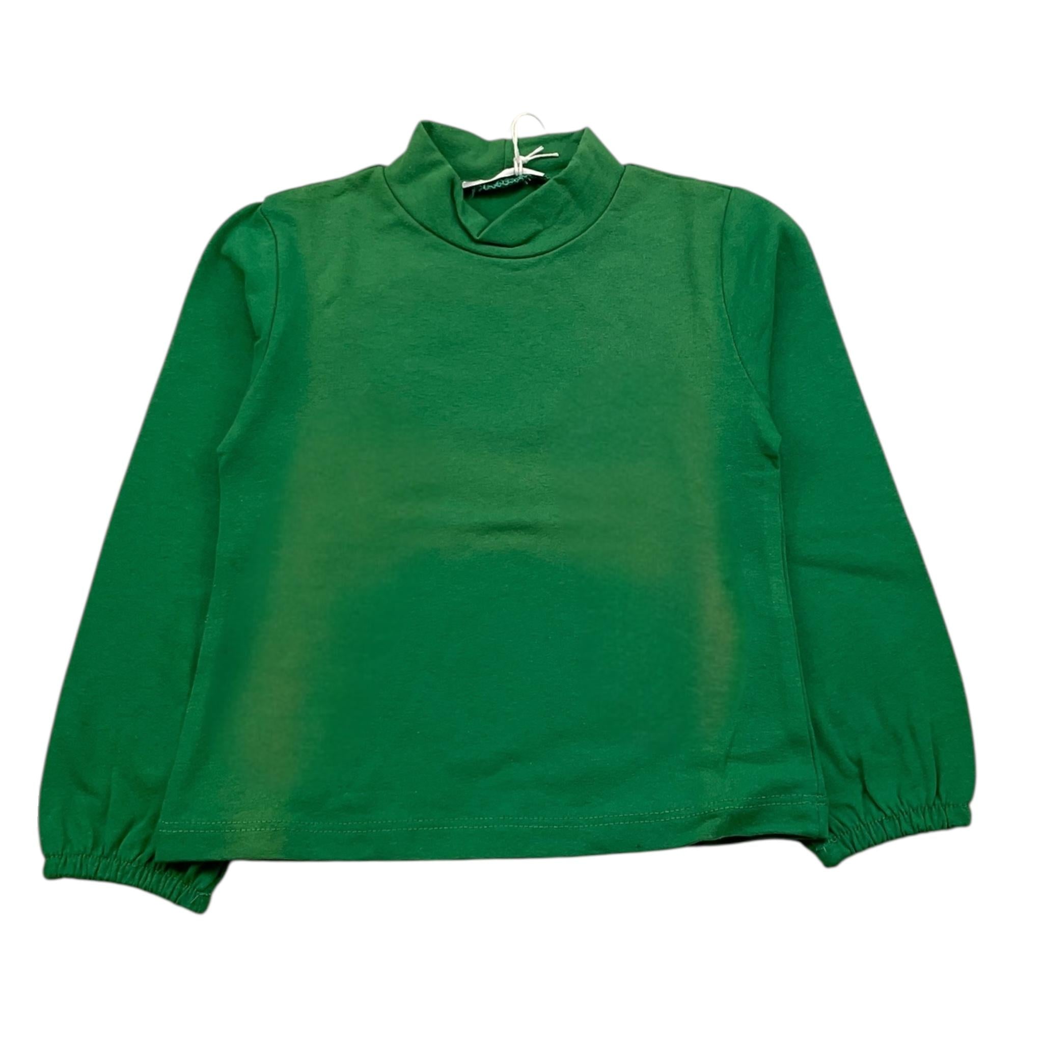 M+E' shirt tinta unita mezzo collo Verde per Bambina UE0496 VERDE M+E' 