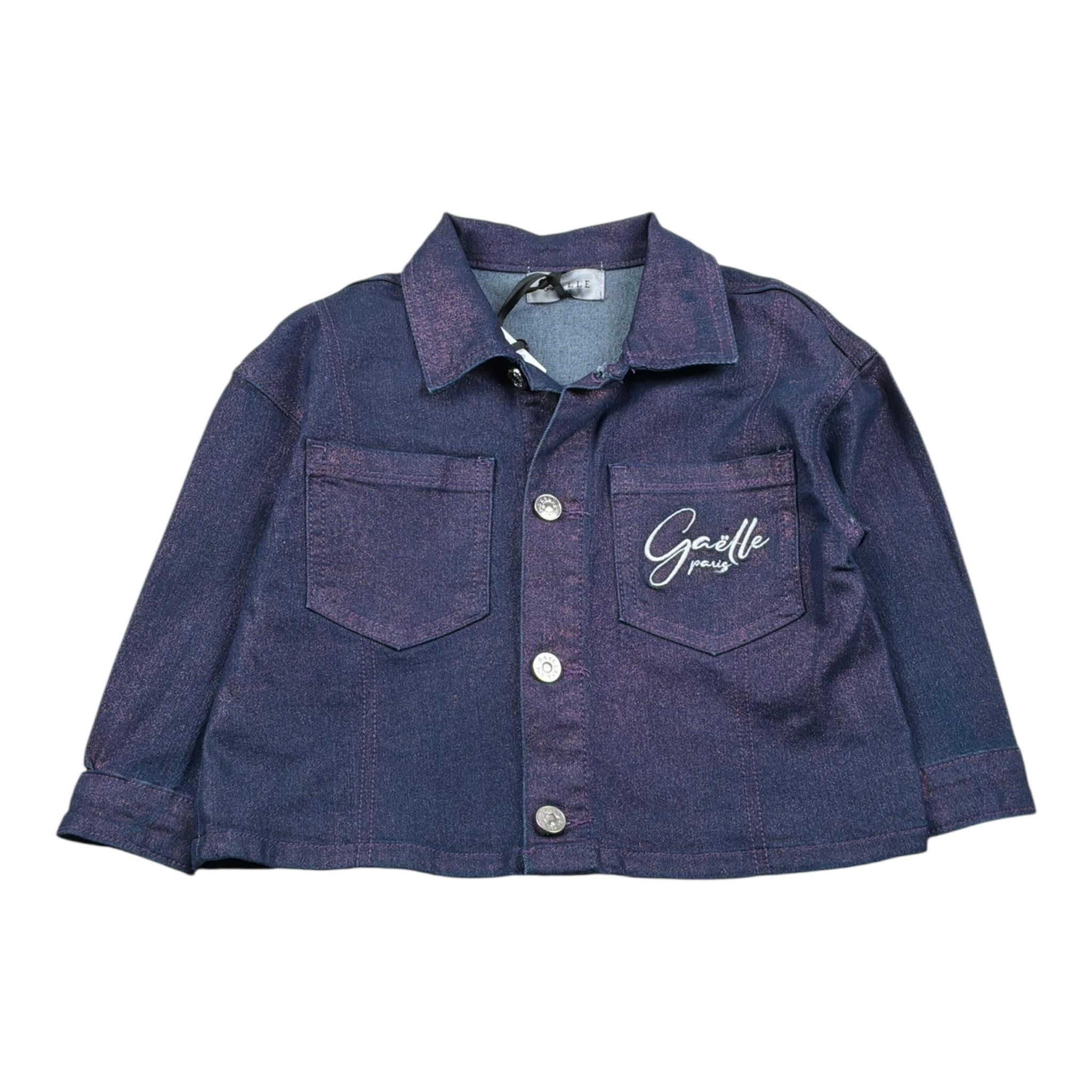 Gaelle Giubbino In Denim tinta unita con Stampa Blu per Bambina 2746CDY00480 BLU GAELLE 