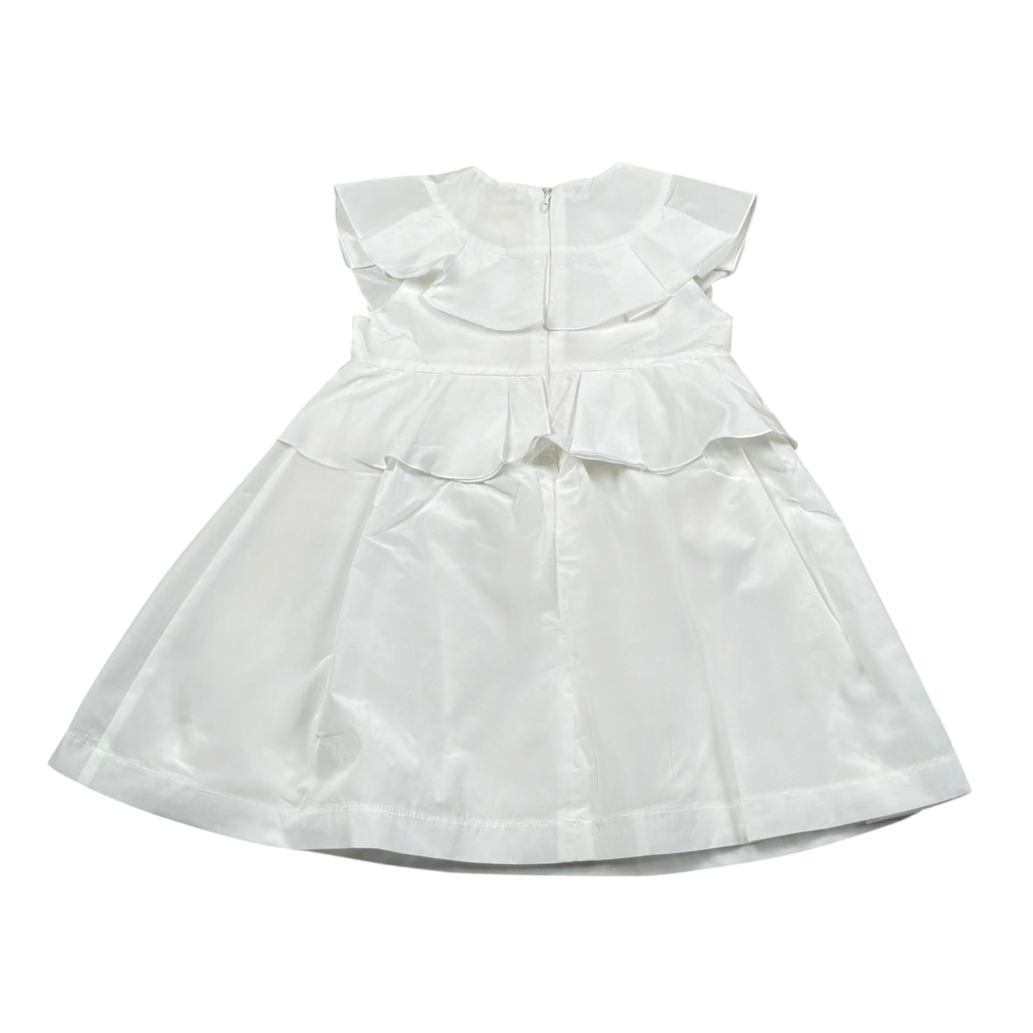 Elisabetta Franchi Abito Tinta Unita con Rouches per Neonata EGAB198X BIANCO ELISABETTA FRANCHI 