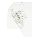 CP Company T-Shirt Einfarbig Rundhalsausschnitt Mit Print Weiß Für Jungen