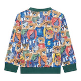 Guess Felpa Tinta Unita Girocollo con Stampa Orsi per Neonato N5RQ03KA6R4 BIANCO GUESS 