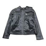 Liu Jo Giubbino In Ecopelle Tinta Unita con Zip E Capuccio per Bambino QF3003 NERO LIU JO 