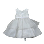 Isabel & Martinez Abito Cerimonia Tinta Unita con Tulle per Neonata IM23B36N BIANCO ISABEL & MARTINEZ 