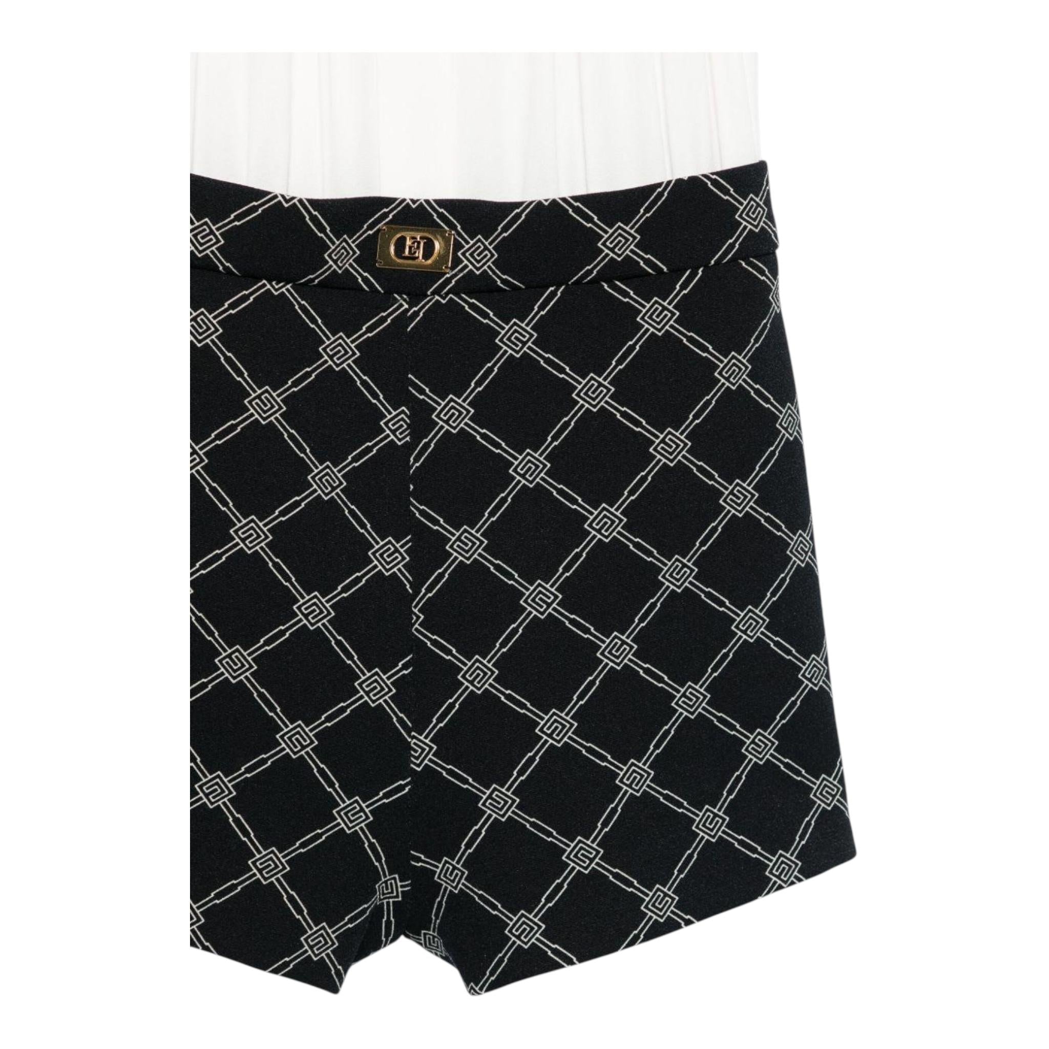 Elisabetta Franchi Tuta Giromanica Bicolore per Bambina EFTA100 BIANCO/NERO ELISABETTA FRANCHI 