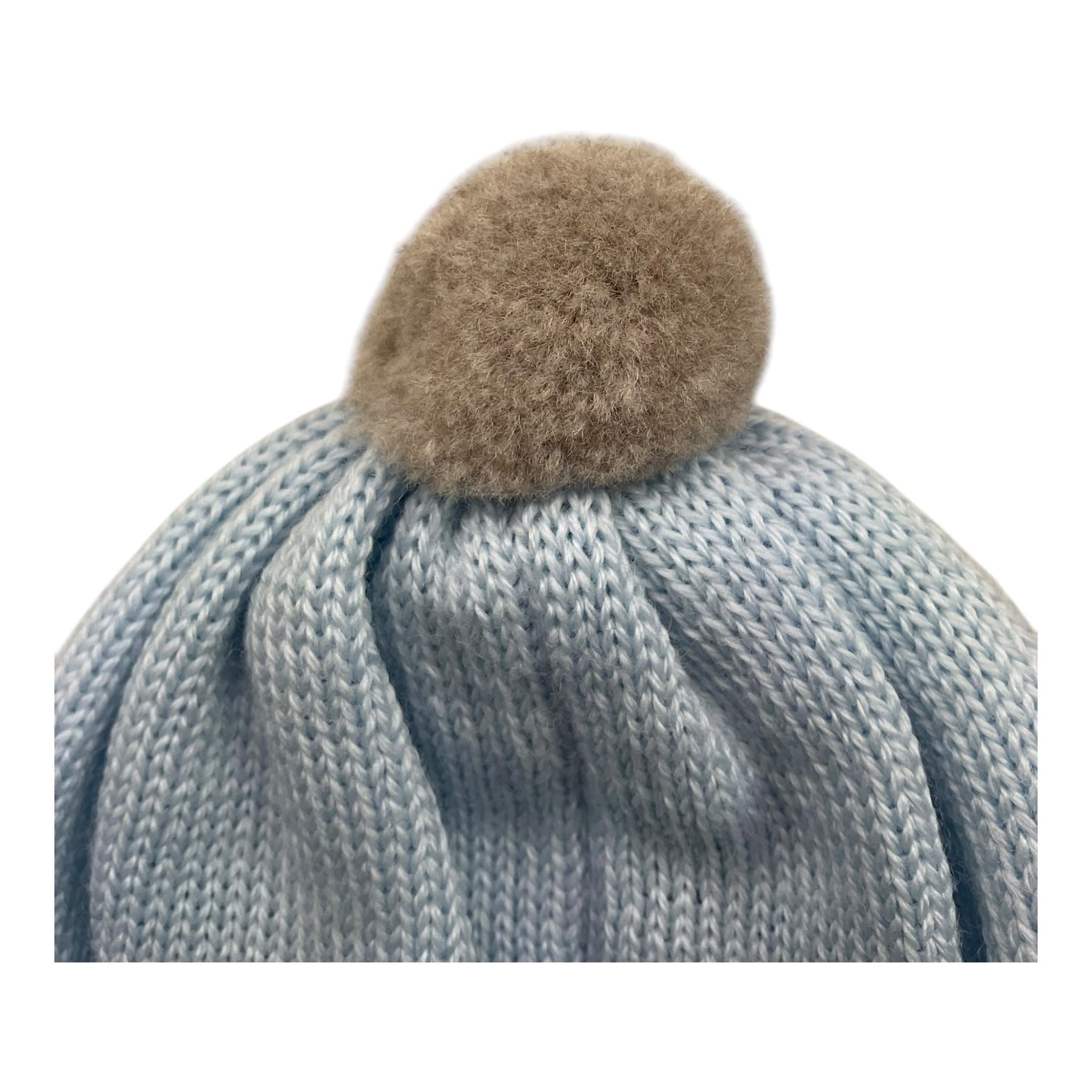 BABY LORD cappello tinta unita con pon pon Azzurro per Neonato 603 AZZURRO BABY LORD 