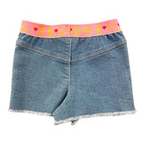 Billieblush Einfarbige Jeansshorts mit elastischer Taille in Hellblau für Mädchen